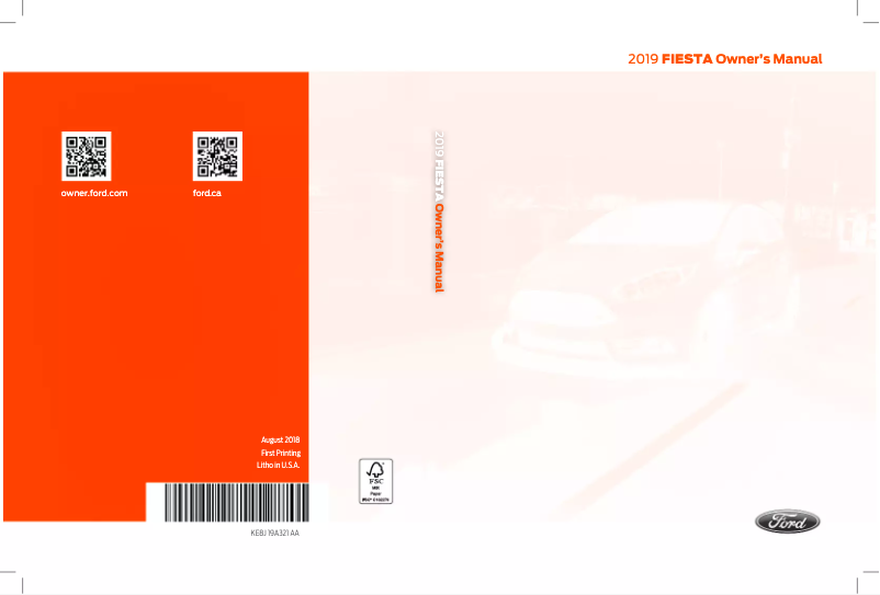 Página 1 del manual Manual de usuario Ford Fiesta (2019)