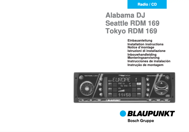 Imagen de la primera página del manual del dispositivo Alabama DJ RDM 169