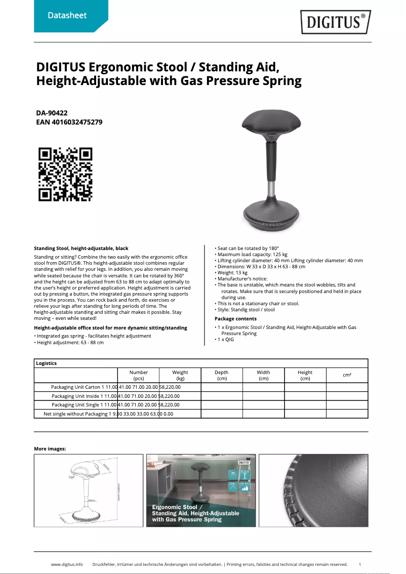 Imagen de la primera página del manual del dispositivo DA-90422