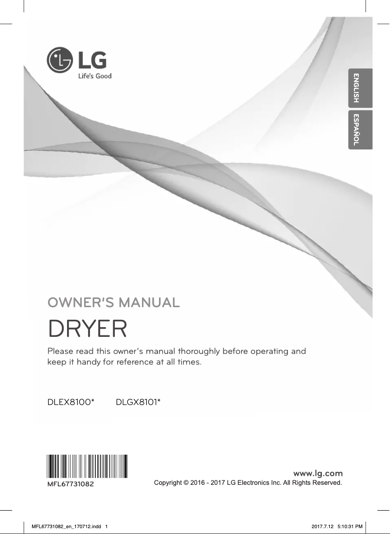 Imagen de la primera página del manual del dispositivo DX8101