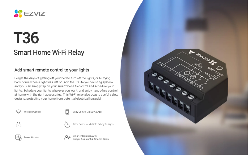 Página 1 del manual Ficha técnica EZVIZ T36