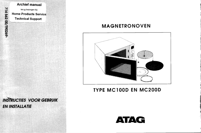 Página 1 del manual Manual de usuario Atag MC100D5U