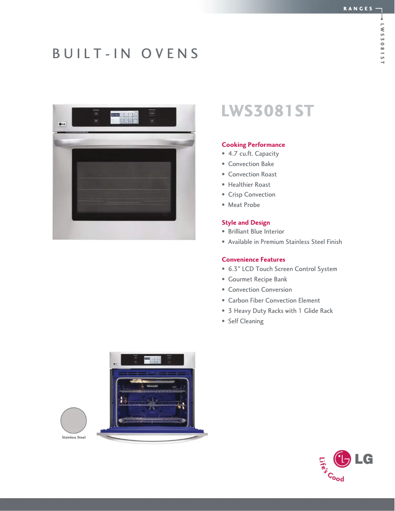 Imagen de la primera página del manual del dispositivo LWS3081ST