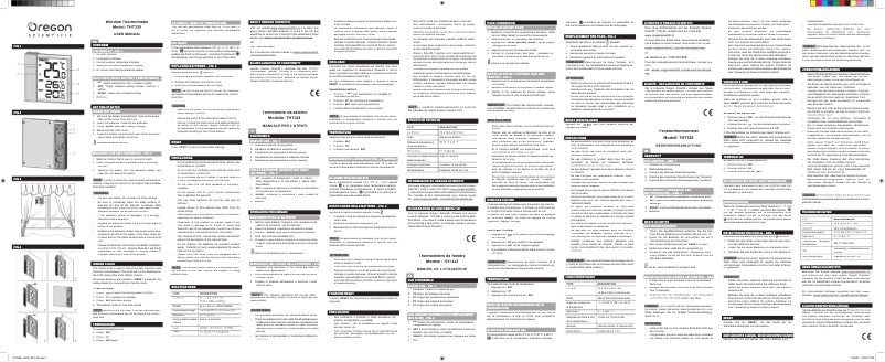 Imagen de la primera página del manual del dispositivo THT328