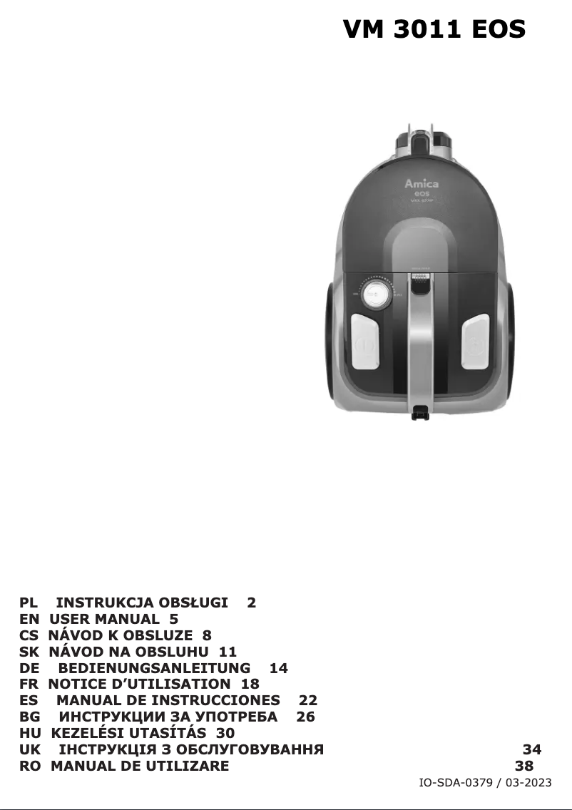 Página nº 1 - Manual de usuario Amica VM 3011 EOS