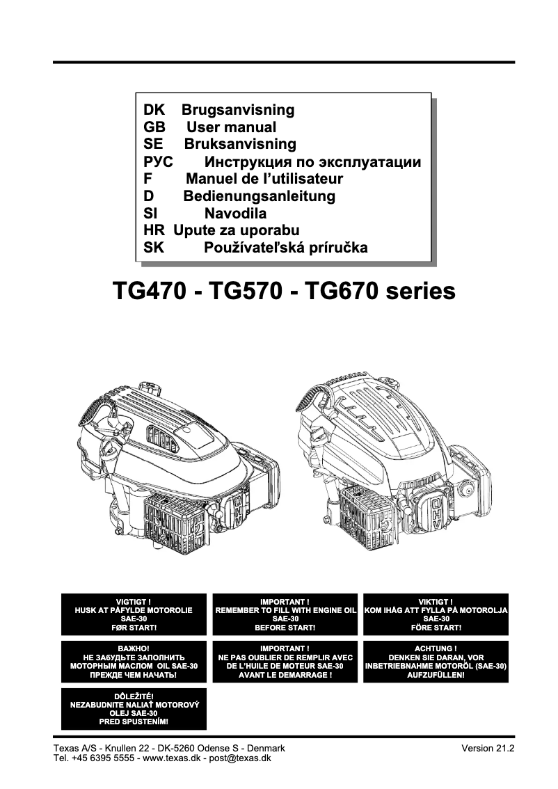 Página 1 del manual Manual de usuario Texas Powerline TG570