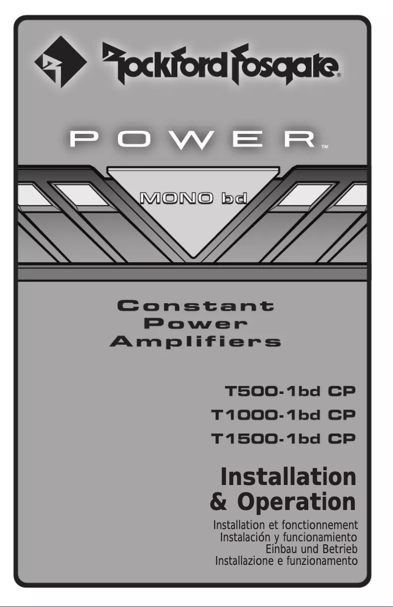 Imagen de la primera página del manual del dispositivo Power T500-1BDCP
