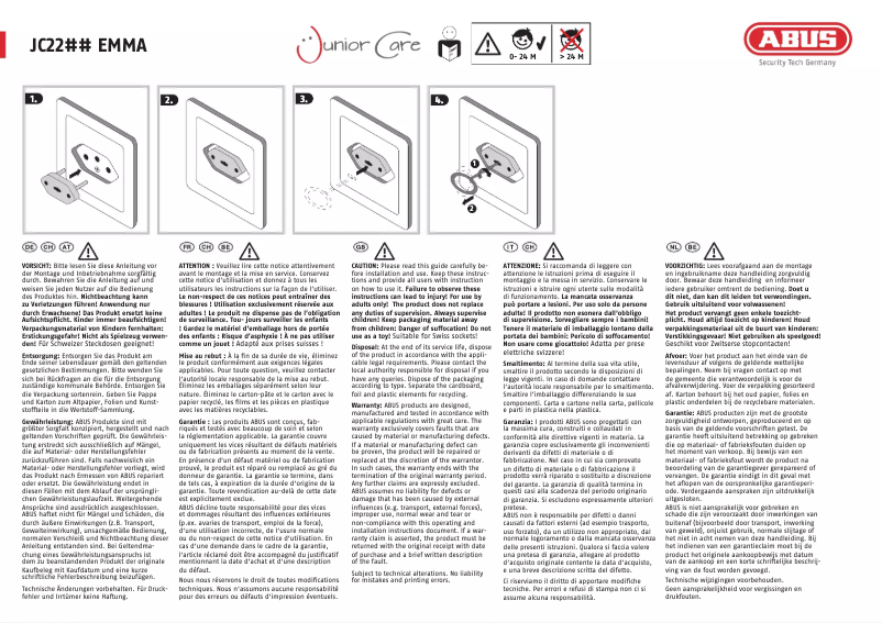 Imagen de la primera página del manual del dispositivo JC2208 EMMA