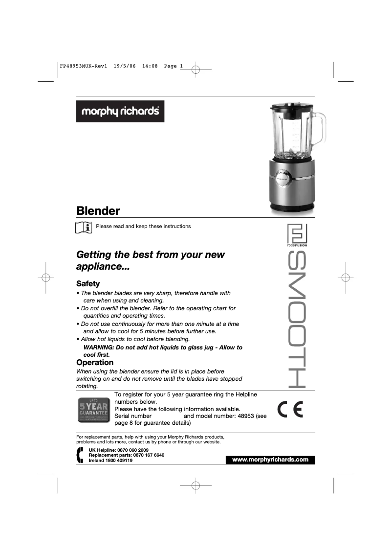 Imagen de la primera página del manual del dispositivo 48953