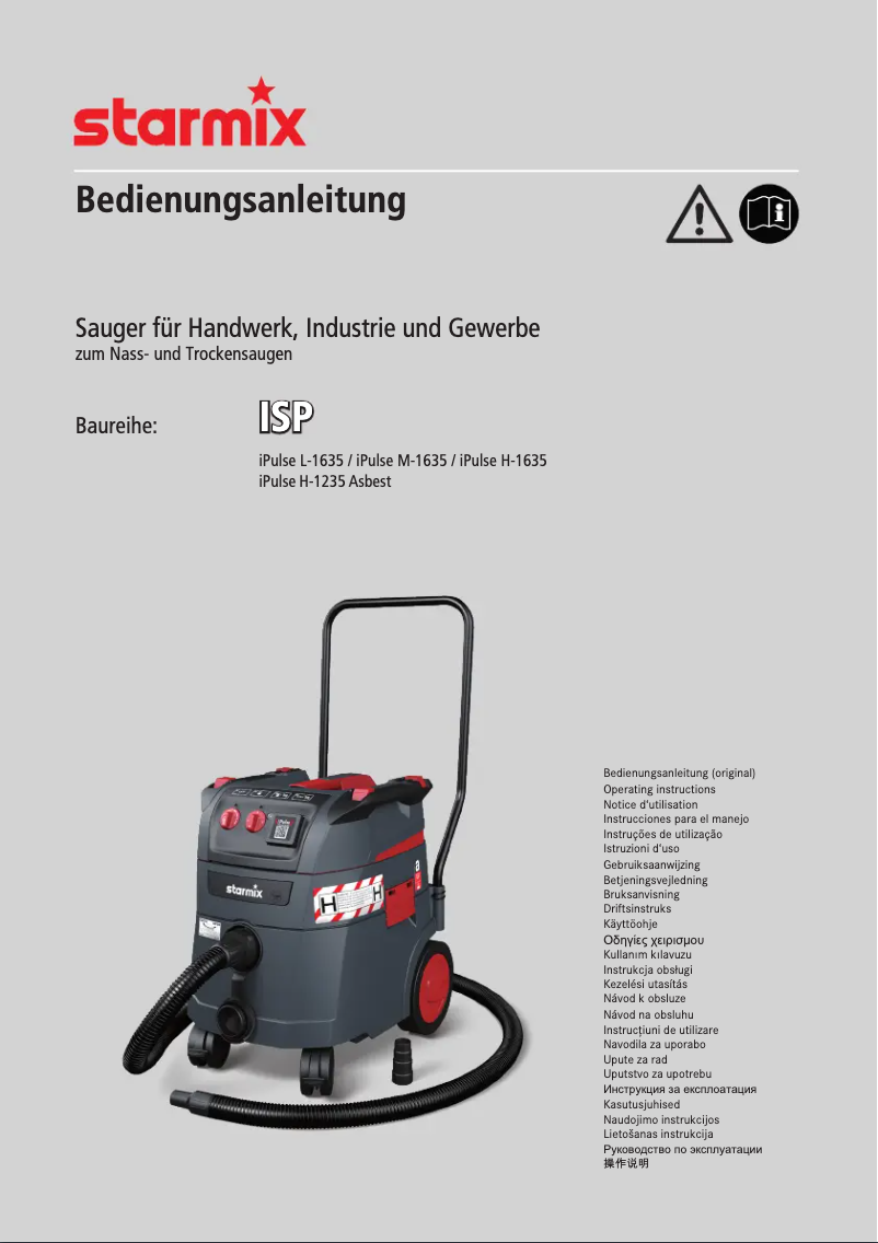 Página 1 del manual Manual de usuario Starmix ISP iPulse L-1635