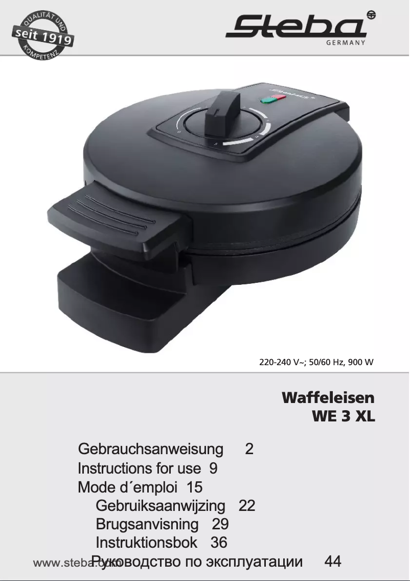 Imagen de la primera página del manual del dispositivo WE 3 XL