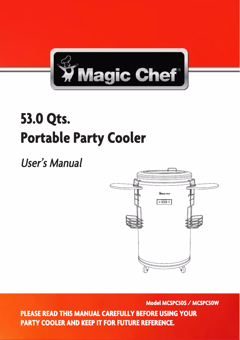 Página 1 del manual Manual de usuario Magic Chef MCSPC50S