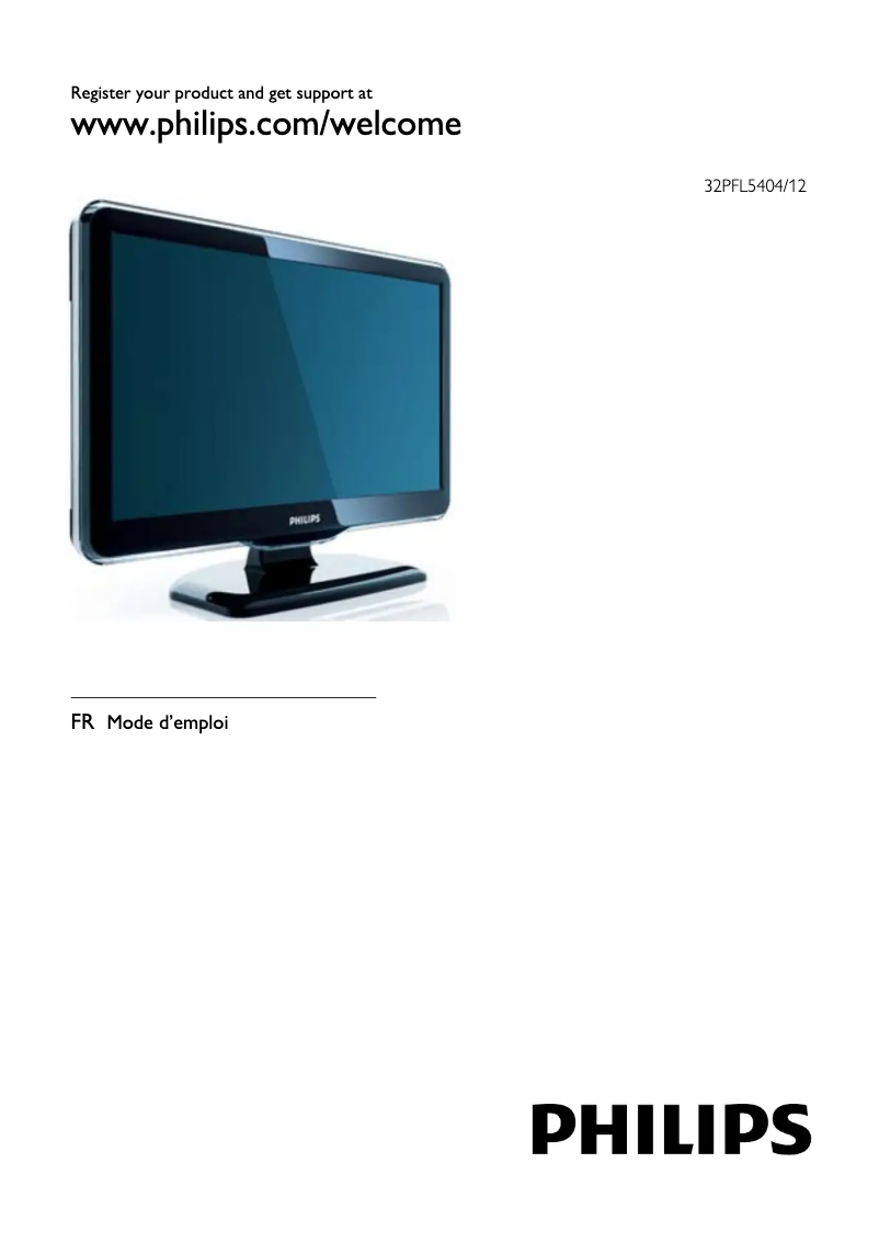 Imagen de la primera página del manual del dispositivo 32PFL5404