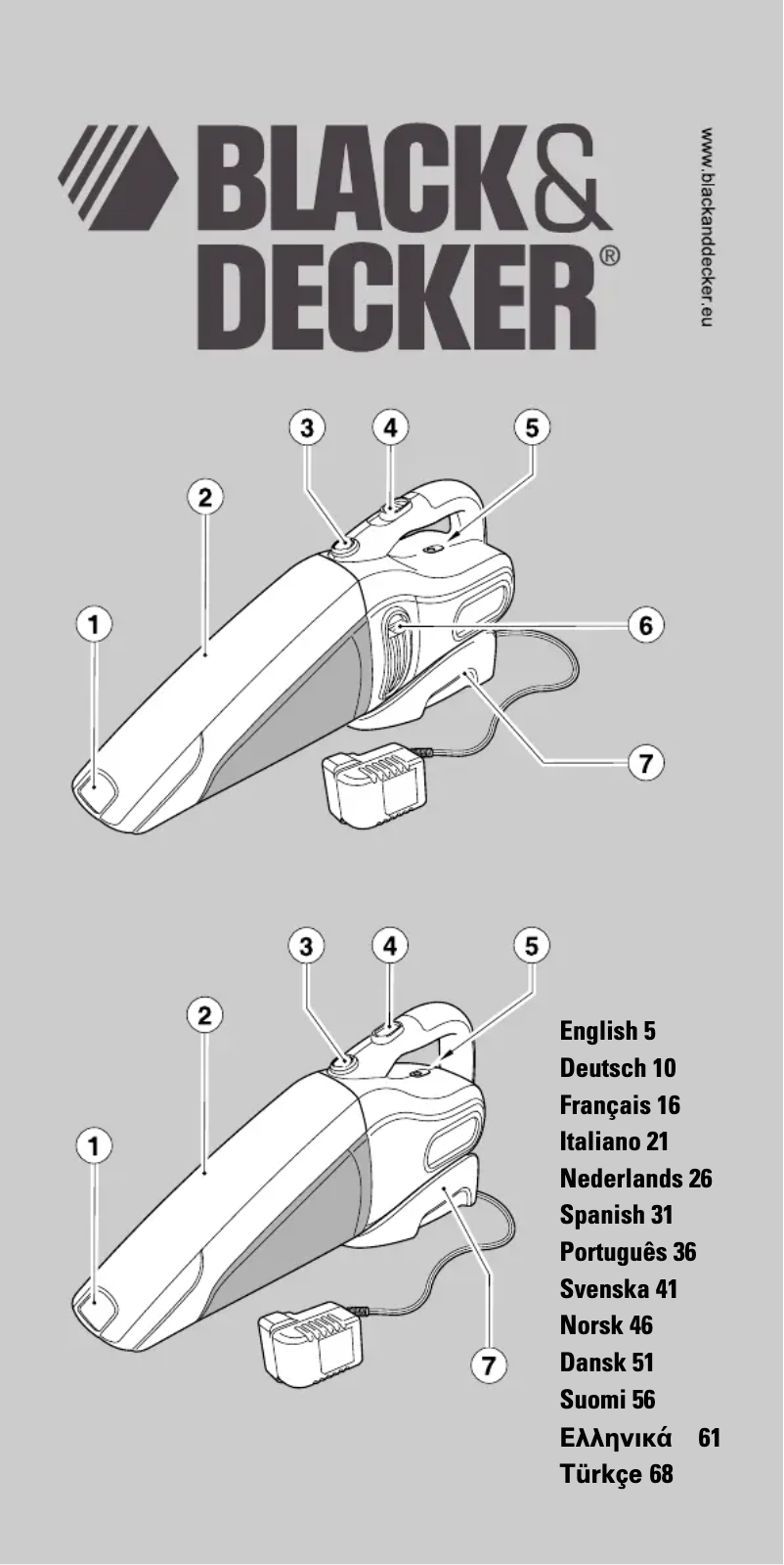 Página 1 del manual Manual de usuario Black & Decker DV9605
