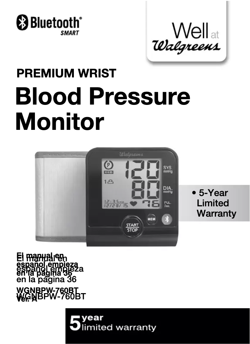 Página nº 1 - Manual de usuario Walgreens WGNBPW-760BT