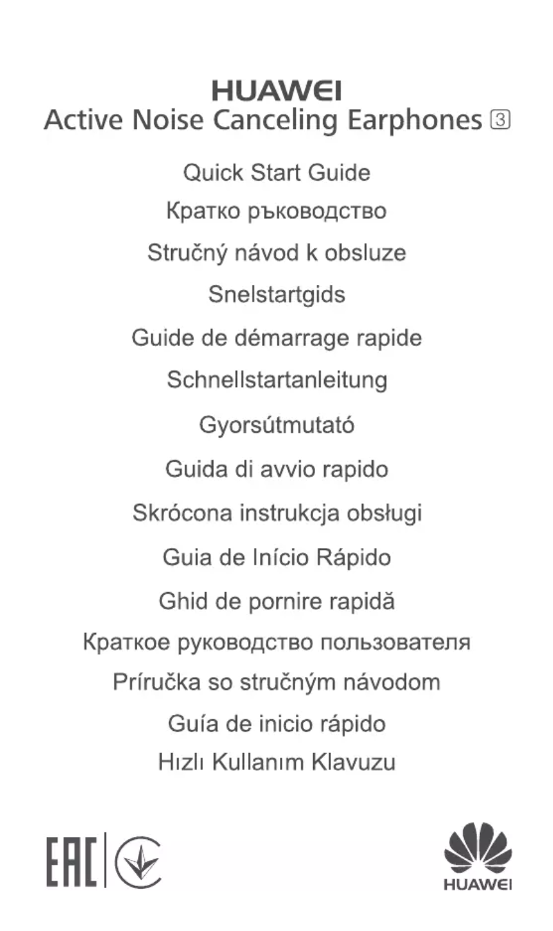Página nº 1 - Manual de usuario Huawei Active Noise Canceling Earphones 3