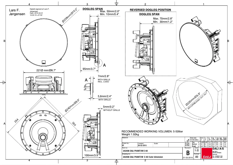 Imagen de la primera página del manual del dispositivo Phantom E-60 S