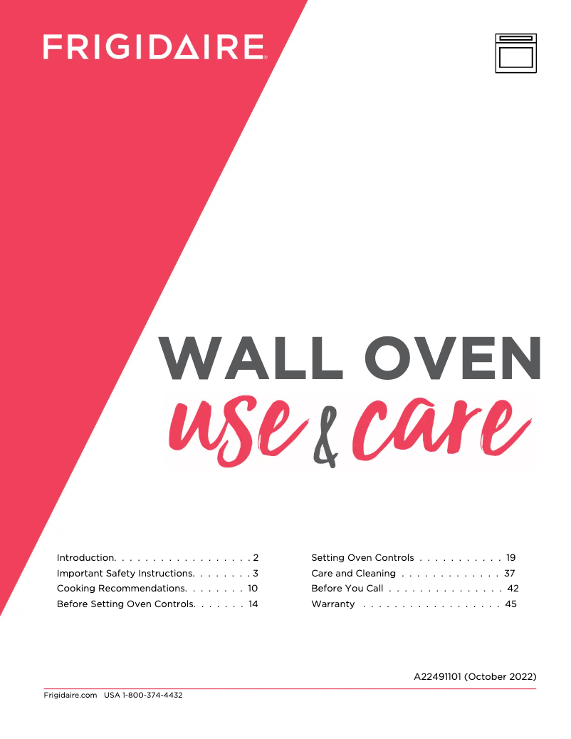 Página 1 del manual Manual de usuario Frigidaire GCWG2438AB