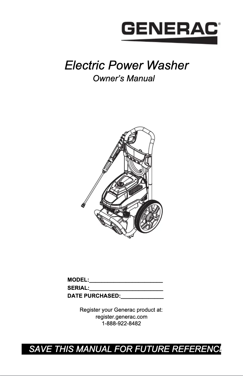 Página nº 1 - Manual de usuario Generac G00888700