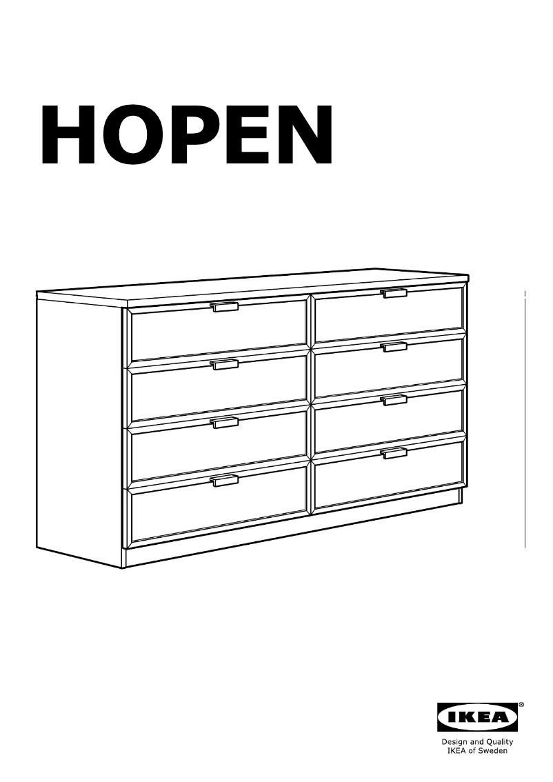 Página 1 del manual Manual de usuario Ikea HOPEN (8 drawers)