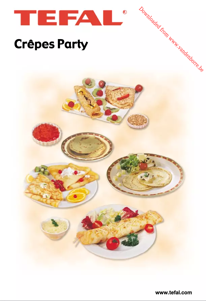 Imagen de la primera página del manual del dispositivo Crêpes Party Colormania PY5593