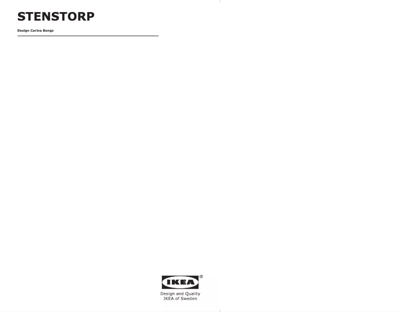 Página 1 del manual Manual de usuario Ikea STENSTORP