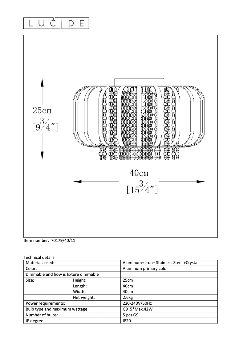 Imagen de la primera página del manual del dispositivo Collin 70179/40/11