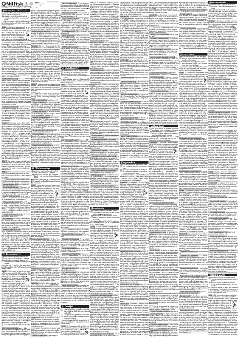 Página nº 1 - Manual de usuario Nilfisk E160.1-10 H X-TRA