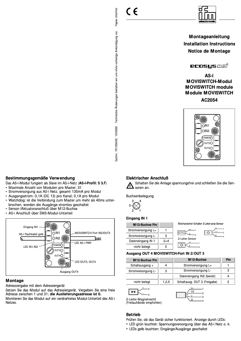 Página 1 del manual Manual de usuario IFM AC2054