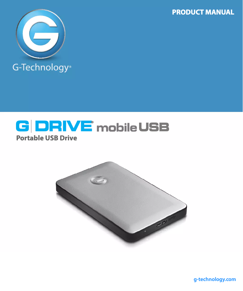 Página 1 del manual Manual de usuario G-Technology mobile USB