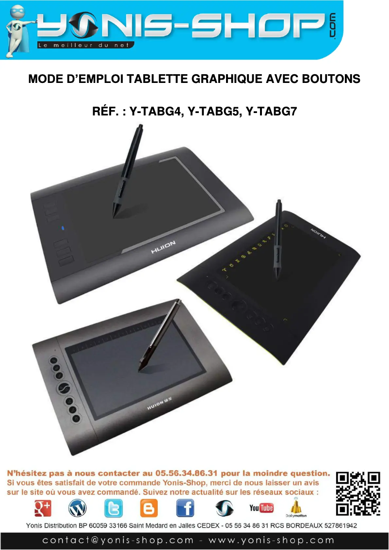 Imagen de la primera página del manual del dispositivo Y-TABG4