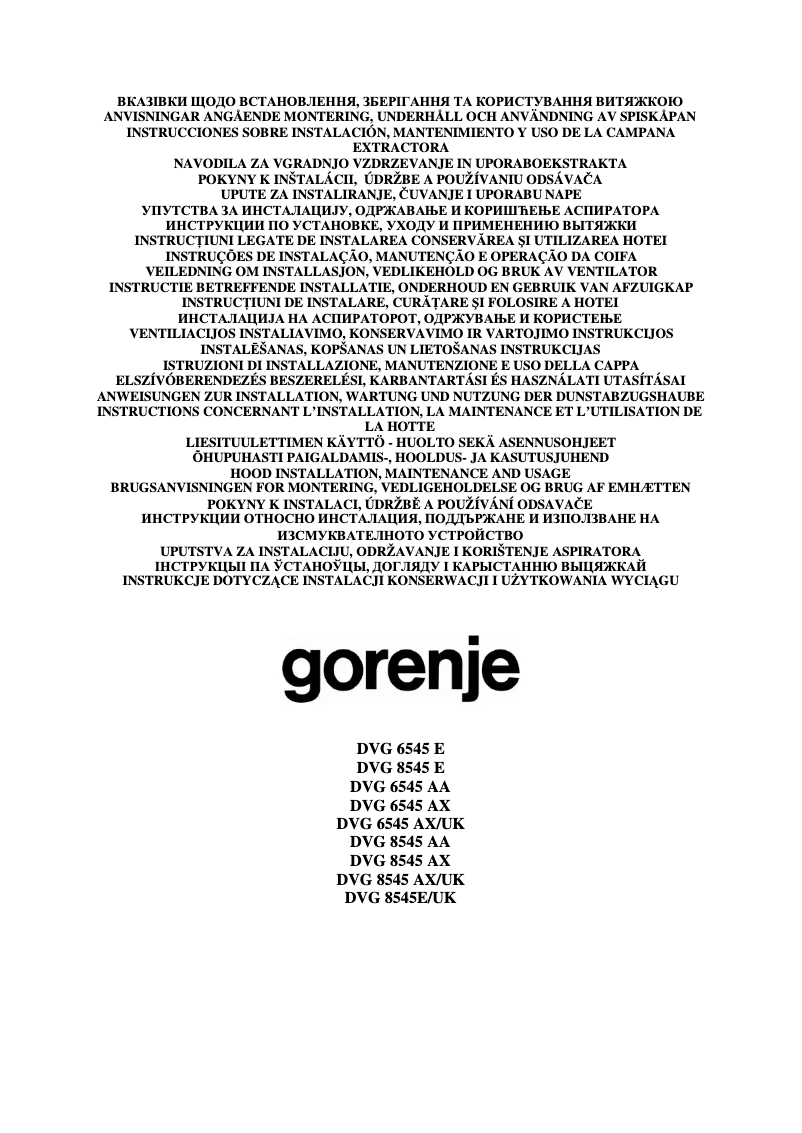 Imagen de la primera página del manual del dispositivo DVG6545AX