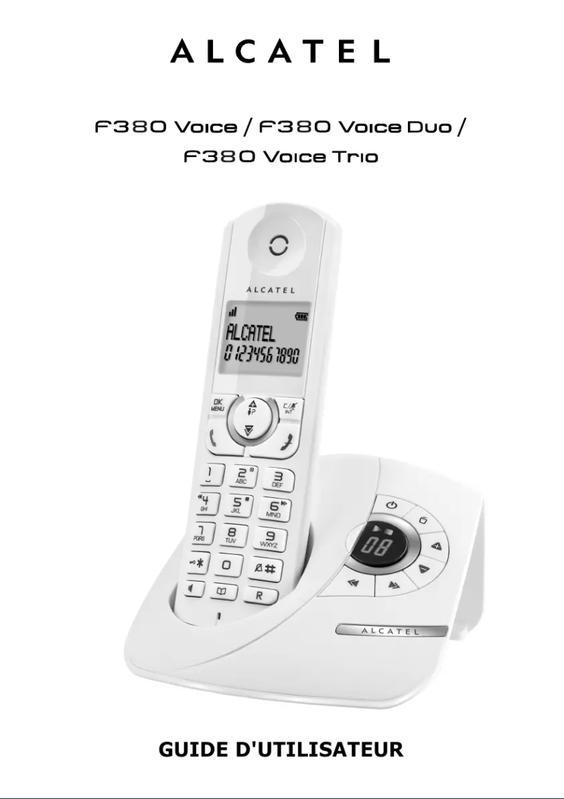 Página nº 1 - Manual de usuario Alcatel F380 Voice Trio