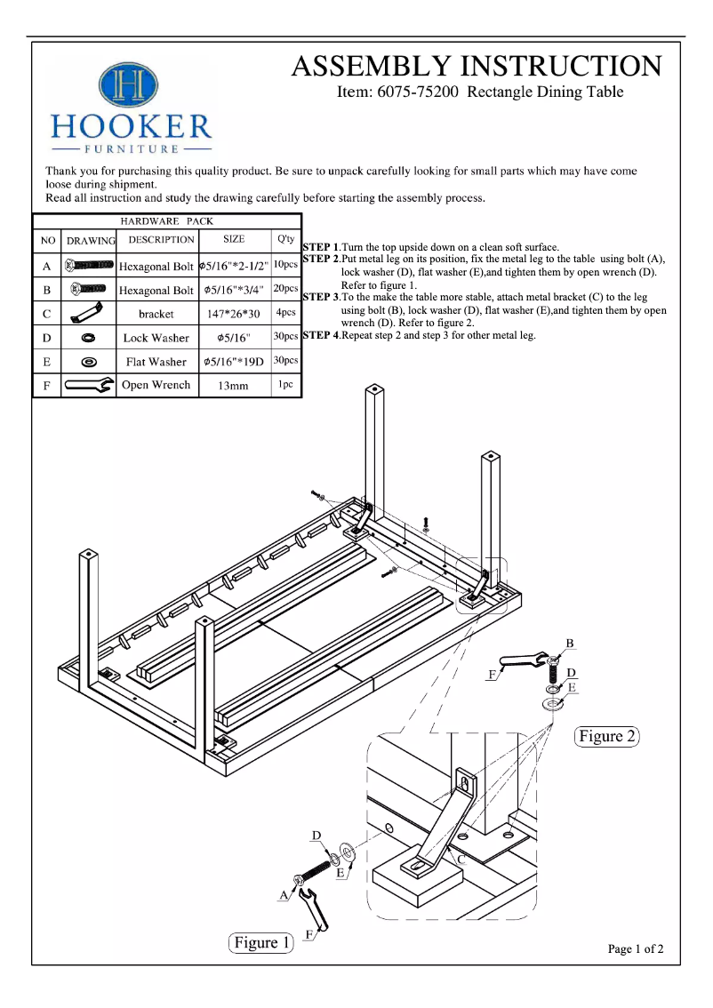 Página nº 1 - Manual de usuario Hooker 6075-75200