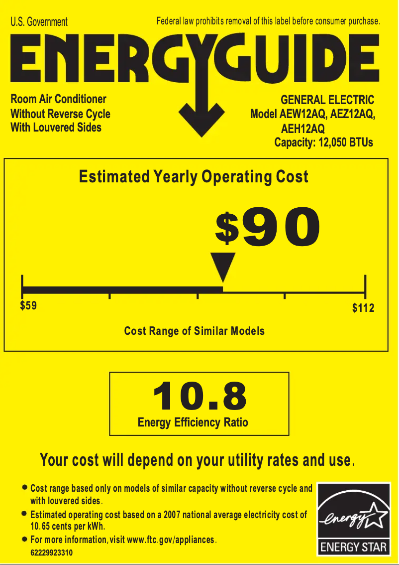 Imagen de la primera página del manual del dispositivo AEW12AQ
