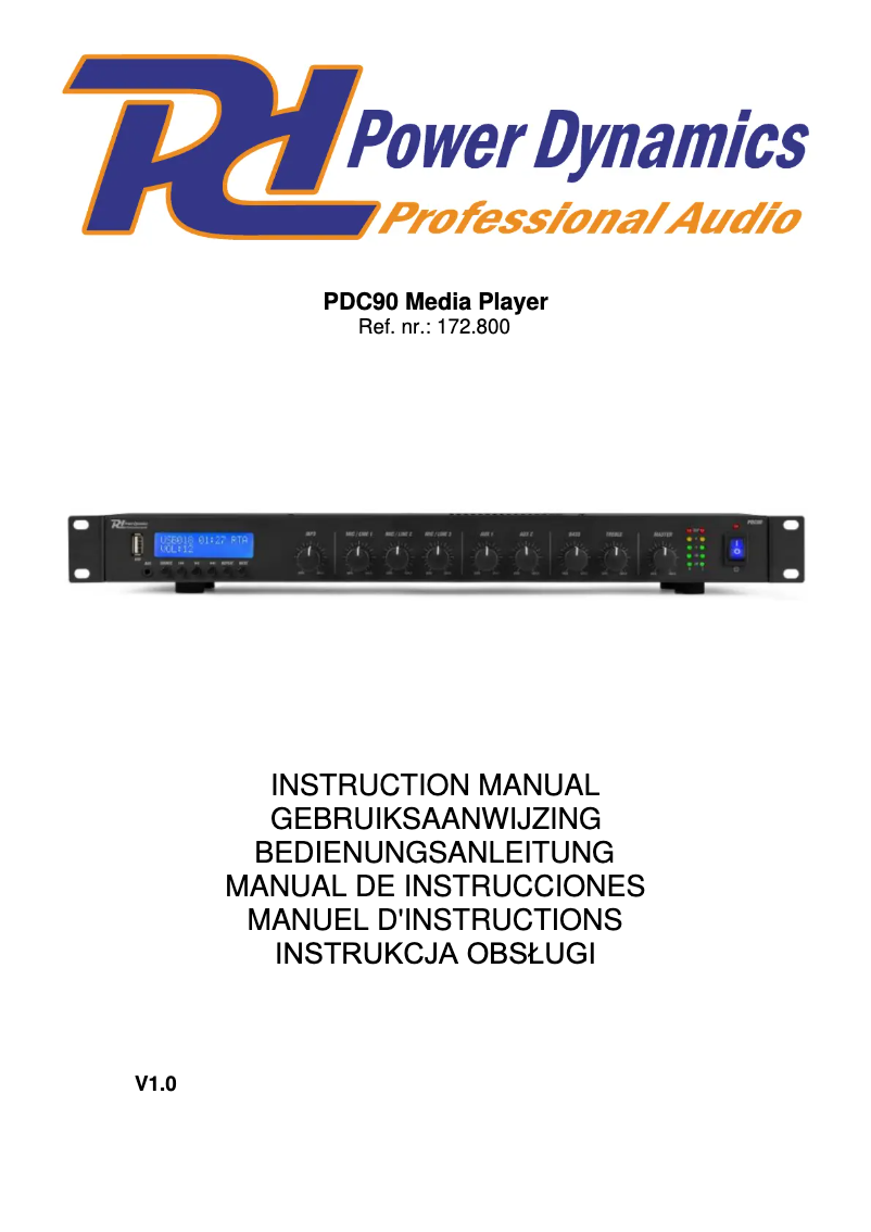 Imagen de la primera página del manual del dispositivo DAB+
