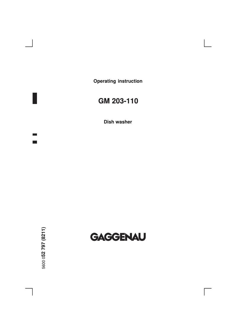 Imagen de la primera página del manual del dispositivo GM 203-110