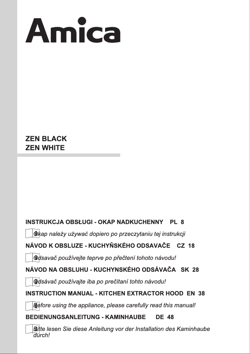 Página nº 1 - Manual de usuario Amica ZENBLACK