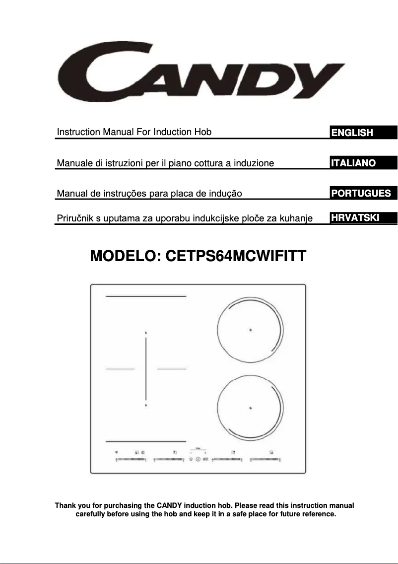 Página 1 del manual Manual de usuario Candy CETPS64MCWIFITT