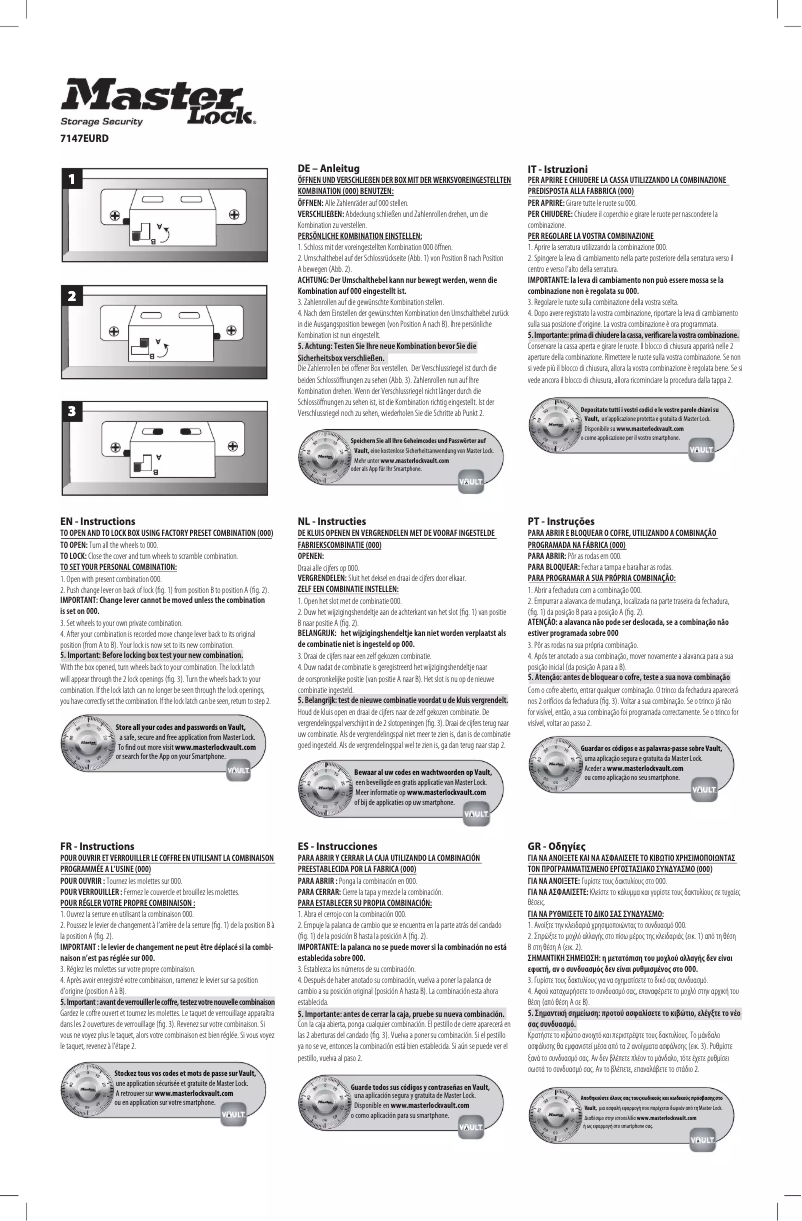 Imagen de la primera página del manual del dispositivo 7147EURD