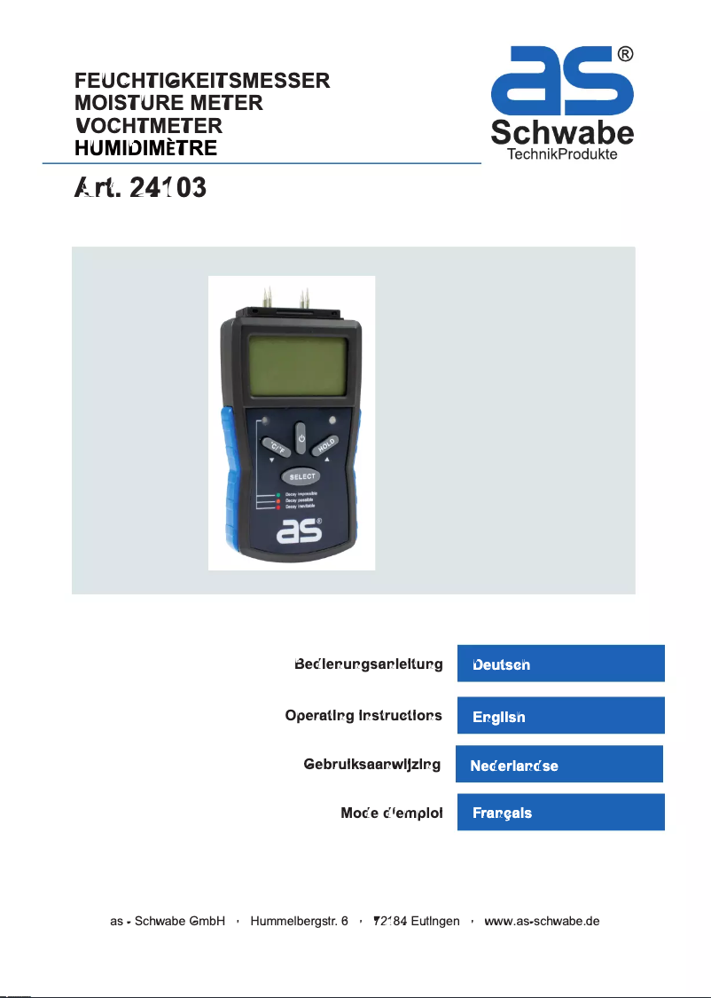 Página 1 del manual Manual de usuario AS Schwabe 24103