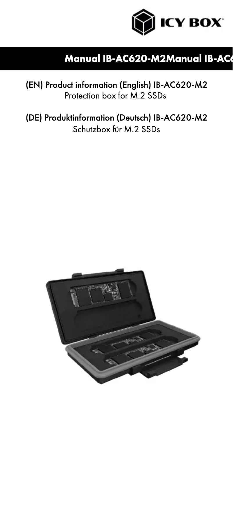 Imagen de la primera página del manual del dispositivo IB-AC620-M2