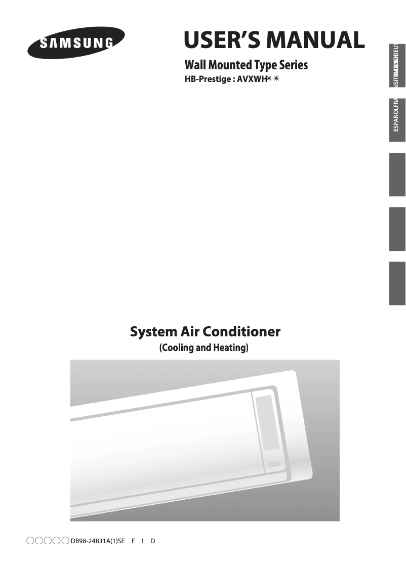 Página 1 del manual Manual de usuario Samsung AVXWHH071EA-01