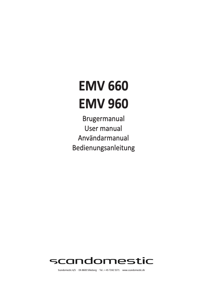 Página 1 del manual Manual de usuario Scandomestic EMV 960