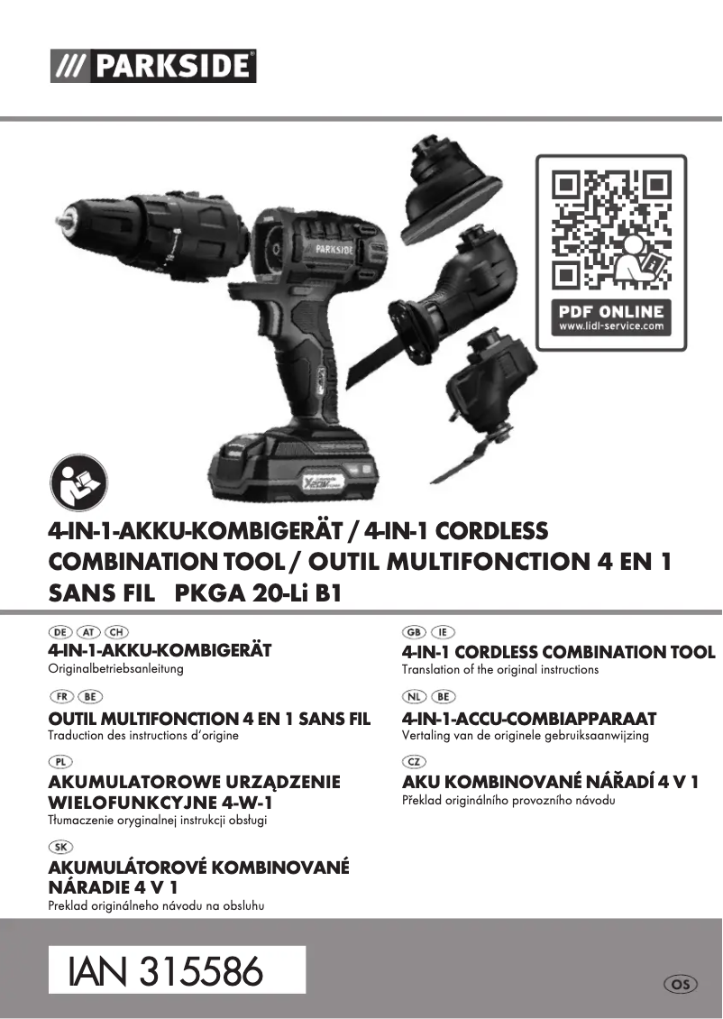 Imagen de la primera página del manual del dispositivo PKGA 20-Li B1