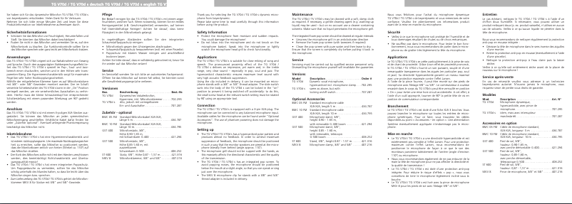 Página 1 del manual Manual de usuario Beyerdynamic TG V70d