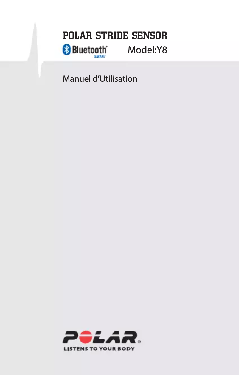 Imagen de la primera página del manual del dispositivo STRIDE SENSOR Y8