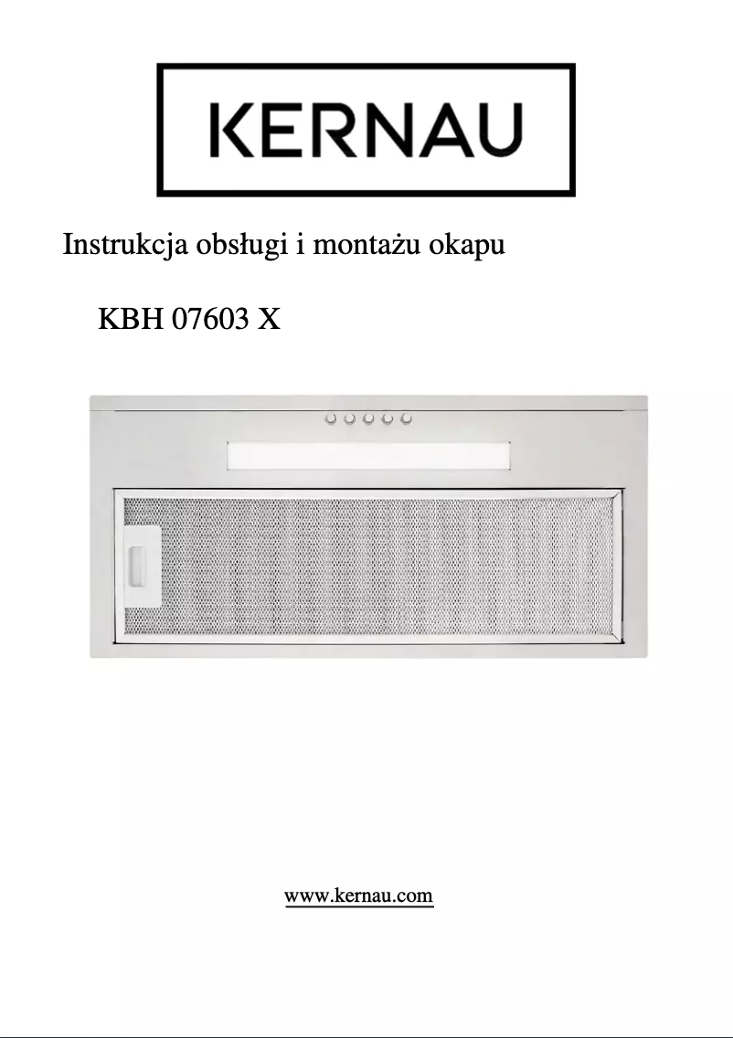 Imagen de la primera página del manual del dispositivo KBH 07601.1 X