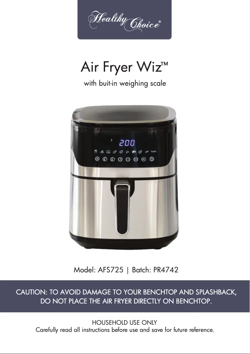 Página 1 del manual Manual de usuario Healthy Choice AFS725