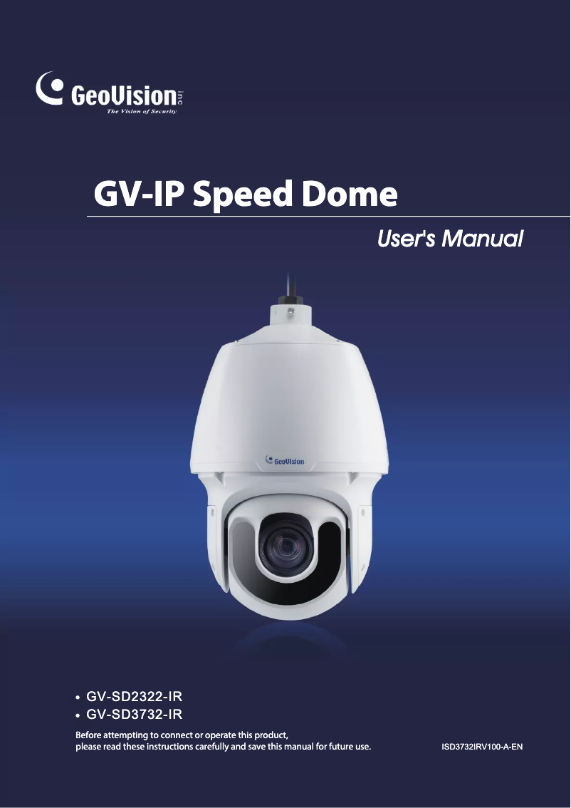 Página 1 del manual Manual de usuario Geovision GV-SD2322-IR